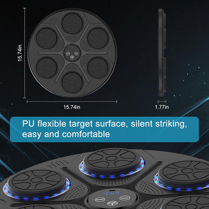 Intelligent Bluetooth-Enabled Interactive Wall-Mounted Boxing Machine with Gloves for Music and Fitness - Suitable for Adults and Kids