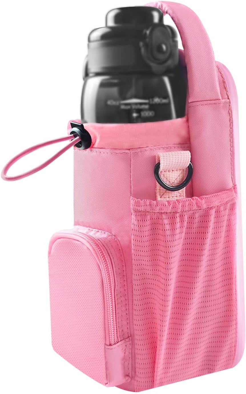Magnetic Gym Bag with Water Bottle Holder for Men and Women, Compact Design, Ideal Gym Gift (Pink, <40 OZ)