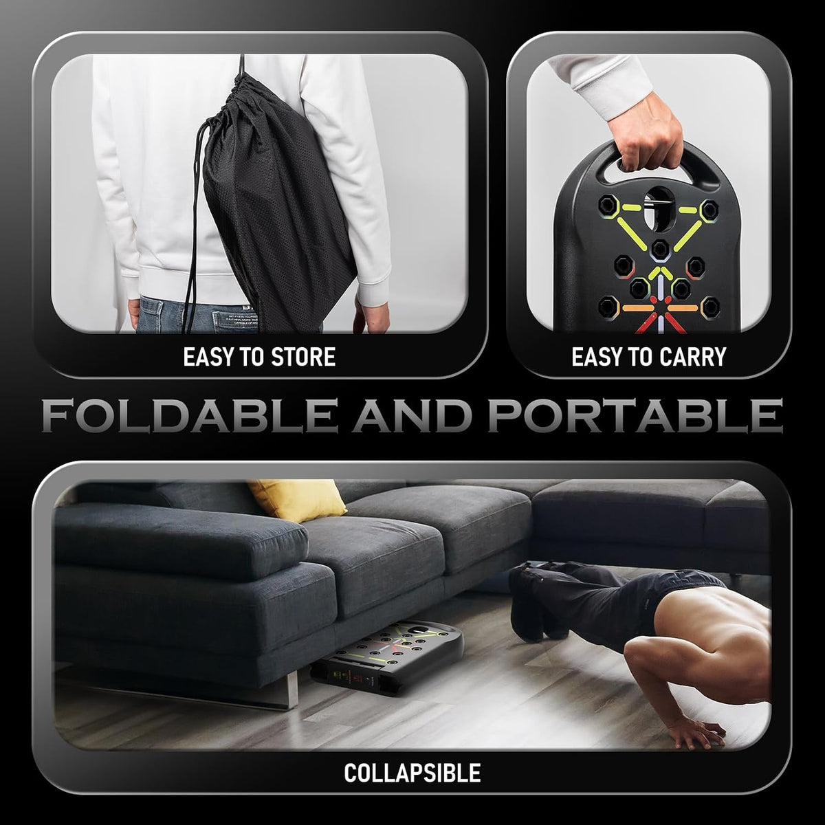 Portable Foldable Push-Up Board for Men