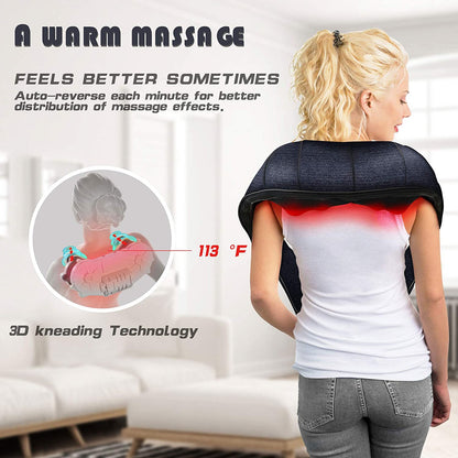 Women Men Gifts, Shiatsu Back Shoulder & Neck Massager with Heat